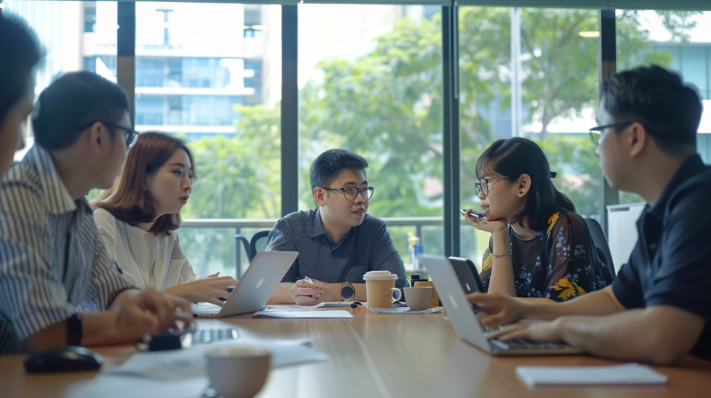 duolong123321 Southeast Asian office team in a bright modern me dec64fa1 dcc2 4be9 8ce8 1a4db621f444 1